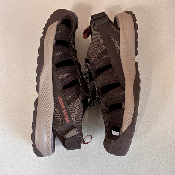 Eddie Bauer Cedar Gray Black Water Hiking Sandal Mens 10 M Bungee Adjustable - Picture 7 of 11